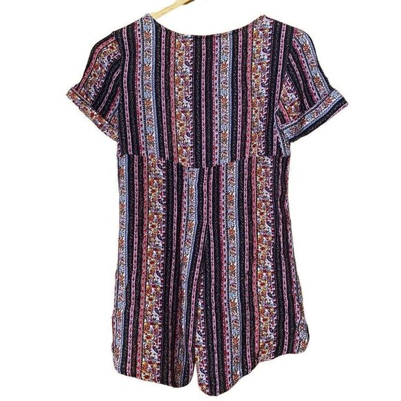 Fat face multi color striped ditsy floral short sleeve tunic top - Picture 2 of 11